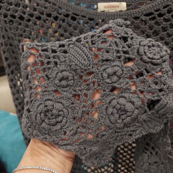 Sundance Gray Crochet Top - Picture 4 of 4